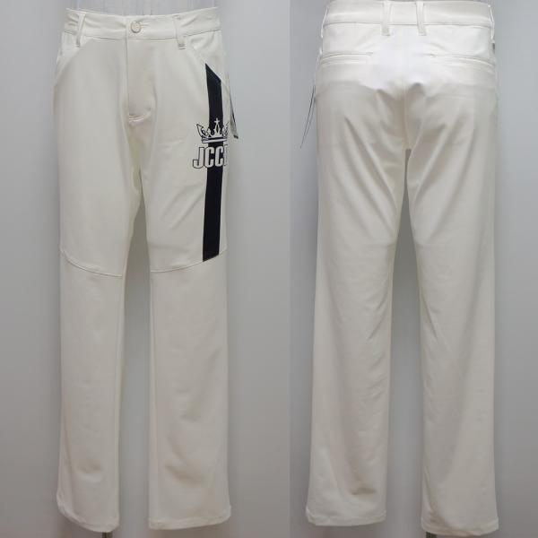 定価　税込価格￥29700 品番　　7233240150-01 素材　　ポリエステル90　ポリウレタン10 カラー　ホワイト 製造国　中国薄手のサラサラドライで伸縮性抜群の履き心地の良いパンツで カッコいいスポーティなプリントが入りイイ感じです！！