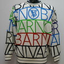 バーニヴァーノ・24 秋冬 AW 新作(M)(L)BVロゴ柄 丸首 セーター(M)(L)BAW-NSW-5115-90 BARNI VARNO