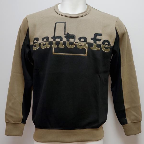 サンタフェ・24 AW 秋冬・ロゴ階段刺繍 丸首 トレーナー(54)(4L)24-82455-058-54　キングサイズ