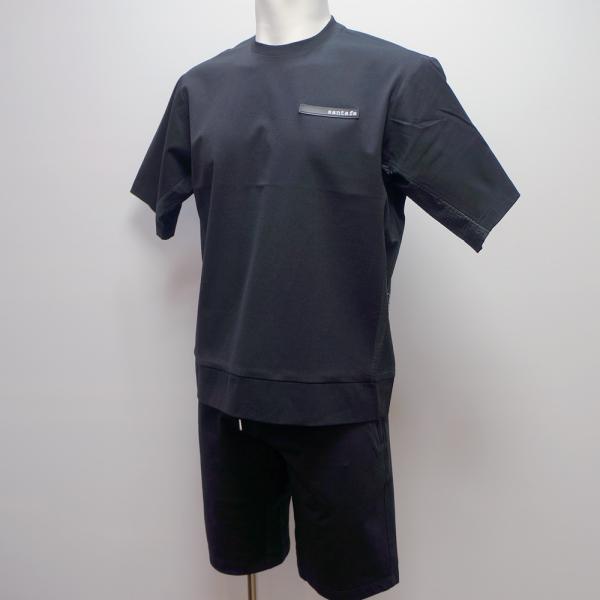 サンタフェ・25 春夏 SS 新作・ポンチ×タフタ オーバーサイズ 半袖Tシャツ 短パン 上下(L)(LL)(3L)(4L)25-83406-019　25-83420-019