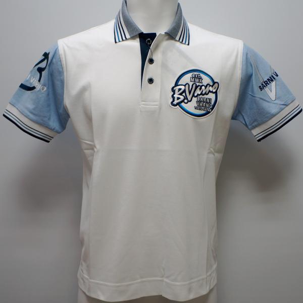 バーニヴァーノ・サインロゴ刺繍 半袖ポロシャツ(LL)25 春夏 SS 新作 BSS-OPL5223-01-LL BARNI VARNO (LL)