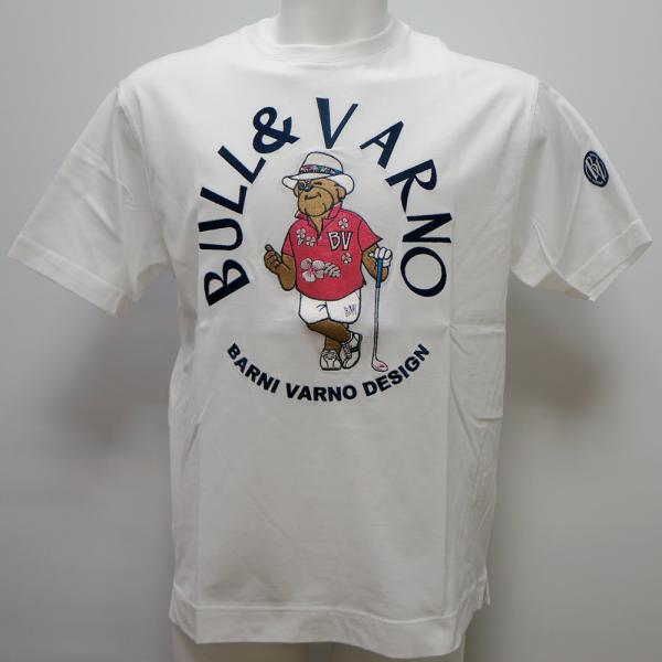 Rakuten - バーニヴァーノ・ブル刺繍 半袖 Tシャツ(LL) 25 春夏 SS 新作 BSS-OTH5265-01-LL BARNI VARNO (LL)