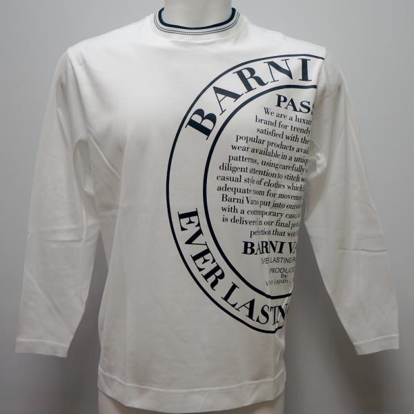 バーニヴァーノ 特大エンブレムプリント 長袖Tシャツ(M)(L) 25 春夏 SS 新作 BSS-OTN5216-01 BARNI VARNO(M)(L)