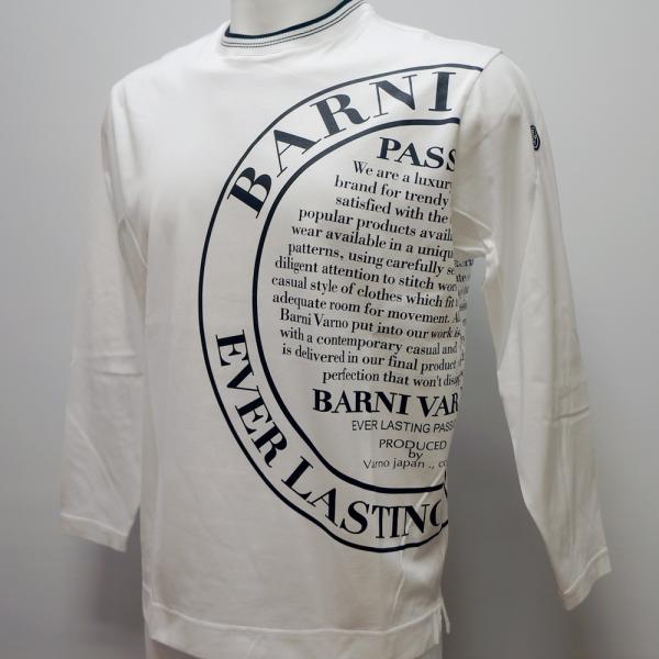 バーニヴァーノ 特大エンブレムプリント 長袖Tシャツ(M)(L) 25 春夏 SS 新作 BSS-OTN5216-01 BARNI VARNO(M)(L)