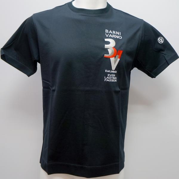 バーニヴァーノ・BV刺繍 半袖 Tシャツ(LL) 25 春夏 SS 新作 BSS-OTH5234-09-LL BARNI VARNO (LL)