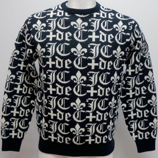 カステルバジャック・25 秋冬 AW・新作・ロゴ総柄 セーター(M)(L)(LL)7215461110-99
