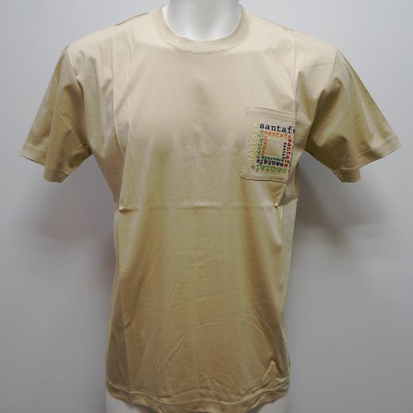 Rakuten - サンタフェ・25 春夏 SS 新作・コットンスムース ポケット刺繍 半袖Tシャツ(LL)(3L)25-83402-053