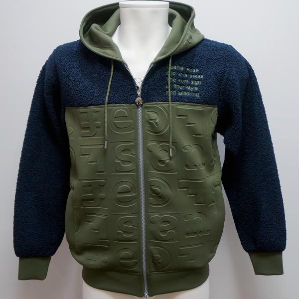 Rakuten - サンタフェ・25 秋冬 AW 新作・エンボスダンボール切り替え パーカー ブルゾン(L)(LL)(3L)(4L)25-84801-098
