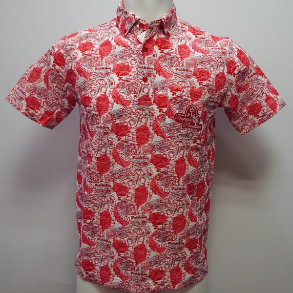 Rakuten - カステルバジャック スポーツ・25 春夏 SS・トロピカル総柄 半袖ポロシャツ(M)(L)(LL)7235274106-80
