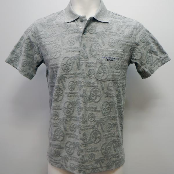 カステルバジャック スポーツ・25 春夏 SS・トロピカル柄 パイルジャガード 半袖ポロシャツ(M)(L)(LL)7235274113-92