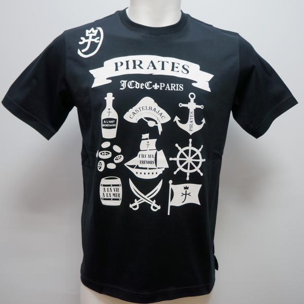 Rakuten - カステルバジャック・26 春夏 SS 新作・パイレーツ柄 半袖Tシャツ(52)(54)(3L)(4L)7216172619-99　キングサイズ