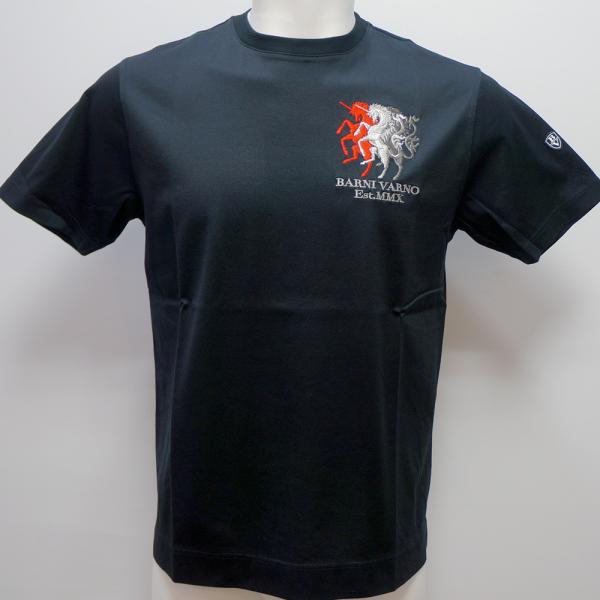 Rakuten - バーニヴァーノ・ユニコーン刺繍 半袖 Tシャツ(M)(L) 26 春夏 SS 新作 BSS-PTH5522-09 BARNI VARNO (M)(L)