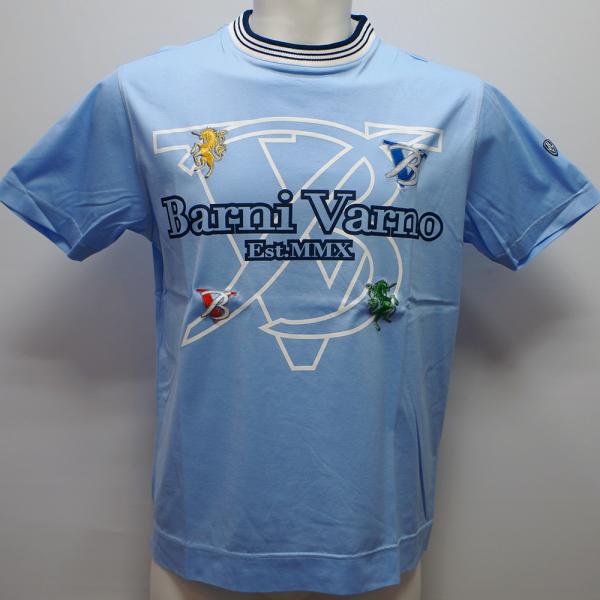 Rakuten - バーニヴァーノ・BVプリント 刺繍 半袖 Tシャツ(M)(L) 26 春夏 SS 新作 BSS-PTH5529-62 BARNI VARNO (M)(L)