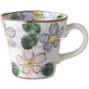 マグカップ 手描き 紫桜 マグ 磁器 美濃焼 日本製 マグ コップ カップ 食洗機対応 電子レンジ対応 ラッピング対応 のし対応 おしゃれ かわいい 可愛い 人気 おすすめ 食器 陶磁器 カフェ 来客 ギフト プレゼント