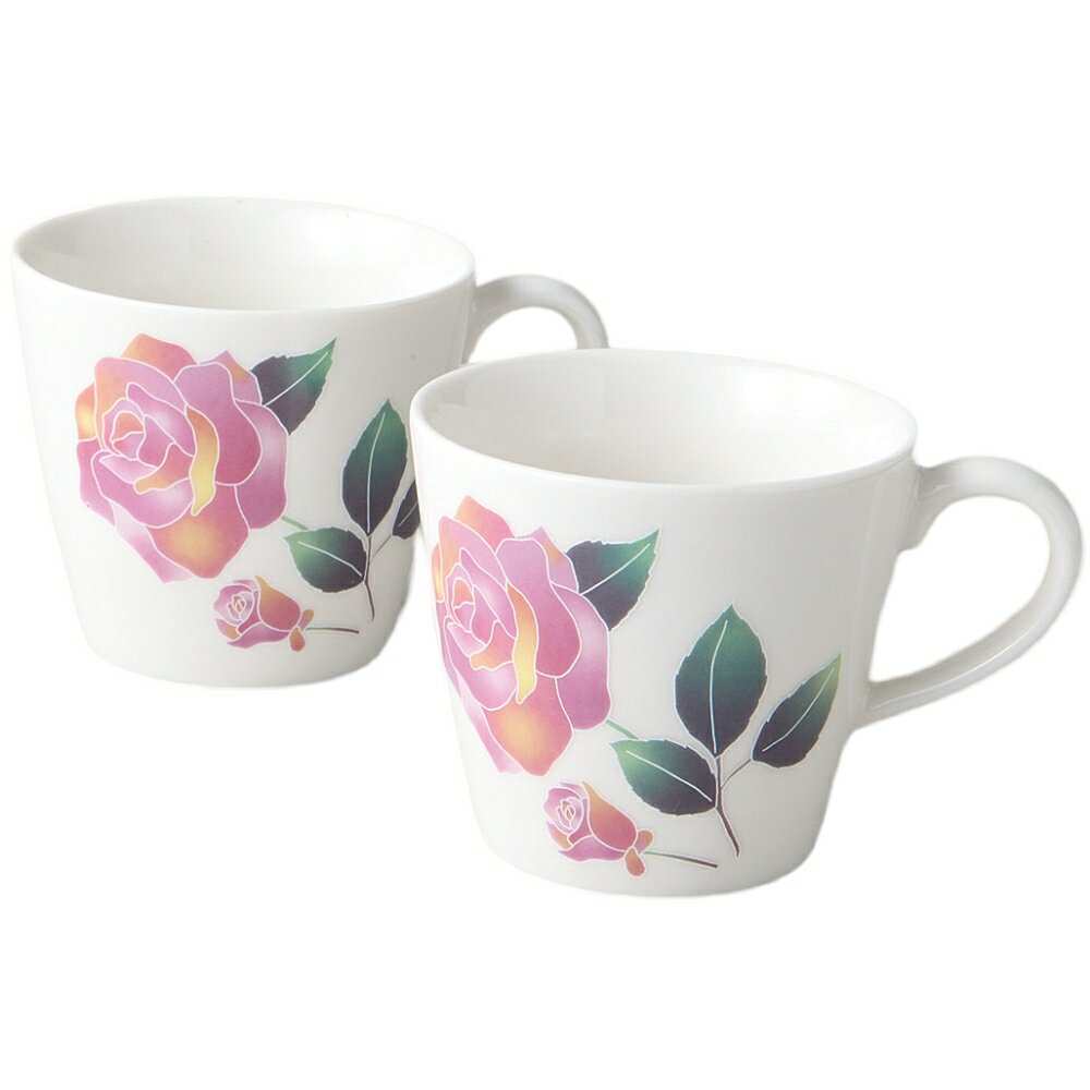 Mug Cup - マグカップ ペアマグ バラ園 マグペア 美濃焼 日本製 マグ コップ カップ 食洗機対応 電子レンジ対応 ラッピング対応 のし対応 おしゃれ かわいい 可愛い 人気 おすすめ 食器 陶磁器 カフェ 来客 ギフト プレゼント