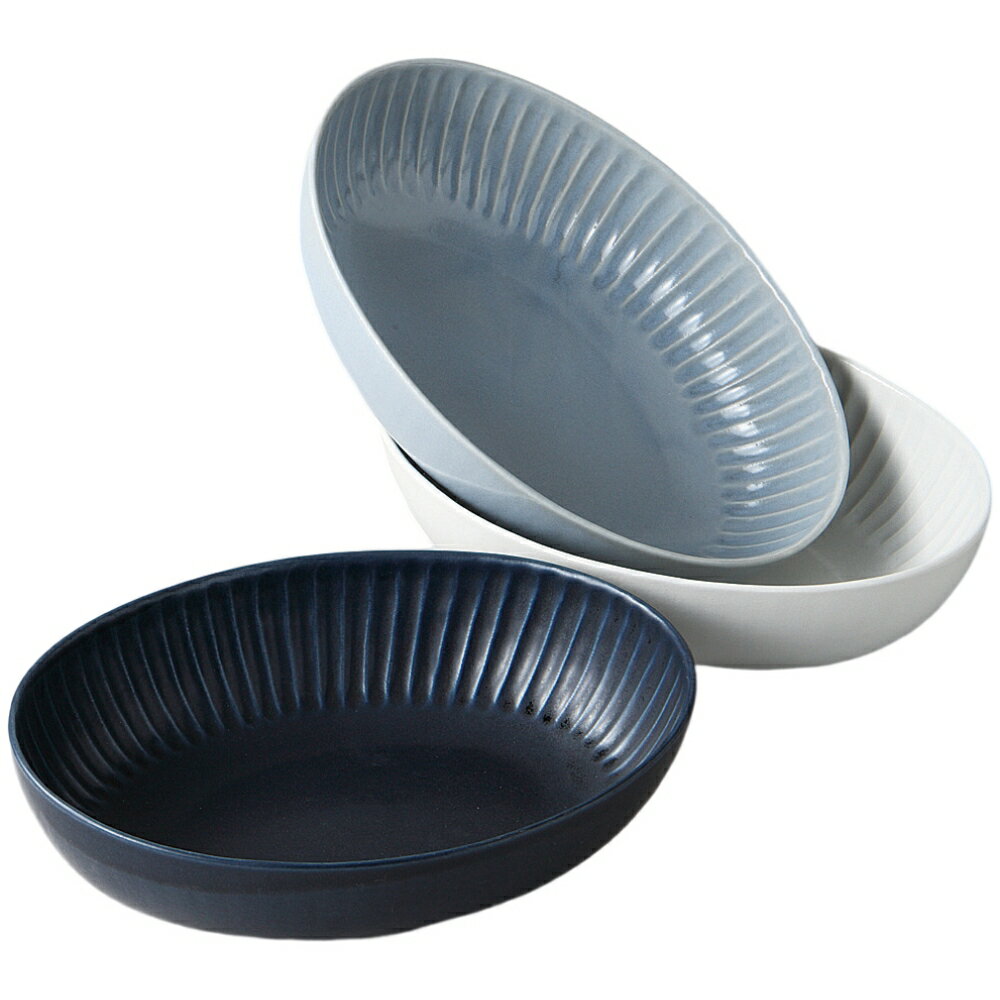 プレート 皿 中皿 3枚セット Shinogi ベーカーセット 22.5×17×高6cm 磁器 美濃焼 磁器 陶磁器 食器 中皿 業務用 カフェ 喫茶店 レストラン ホテル おしゃれ かわいい シンプル