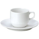 コーヒーカップ コーヒー碗皿 ダイヤセラム スタックコーヒーカップ&ソーサー 磁器 美濃焼 日本製 喫茶店 カフェ レストラン 食器 食洗機可 電子レンジ可 セ...