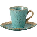 コーヒーカップ コーヒー碗皿 均窯ブルー茶彫 カップ&ソーサー 磁器 美濃焼 日本製 喫茶店 カフェ レストラン 食器 食洗機可 電子レンジ可 セット おしゃれ かわいい シンプル 業務用
