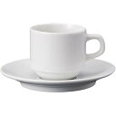 コーヒーカップ コーヒー碗皿 ベーシック スタック カップ&ソーサー 磁器 美濃焼 日本製 喫茶店 カフェ レストラン 食器 食洗機可 電子レンジ可 セット おしゃれ かわいい シンプル 白 ホワイト 業務用