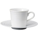 コーヒーカップ コーヒー碗皿 リネア カップ＆ソーサー 磁器 美濃焼 日本製 喫茶店 カフェ レストラン 食器 食洗機可 電子レンジ可 セット おしゃれ かわいい シンプル 白 ホワイト 業務用