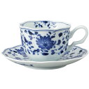 コーヒーカップ コーヒー碗皿 菊唐草 カップ&ソーサー 磁器 美濃焼 日本製 喫茶店 カフェ レストラン 食器 食洗機可 電子レンジ可 セット おしゃれ かわいい シンプル 業務用