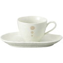 コーヒーカップ コーヒー碗皿 白ドット カップ&ソーサー 磁器 美濃焼 日本製 喫茶店 カフェ レストラン 食器 食洗機可 電子レンジ可 セット おしゃれ かわ...