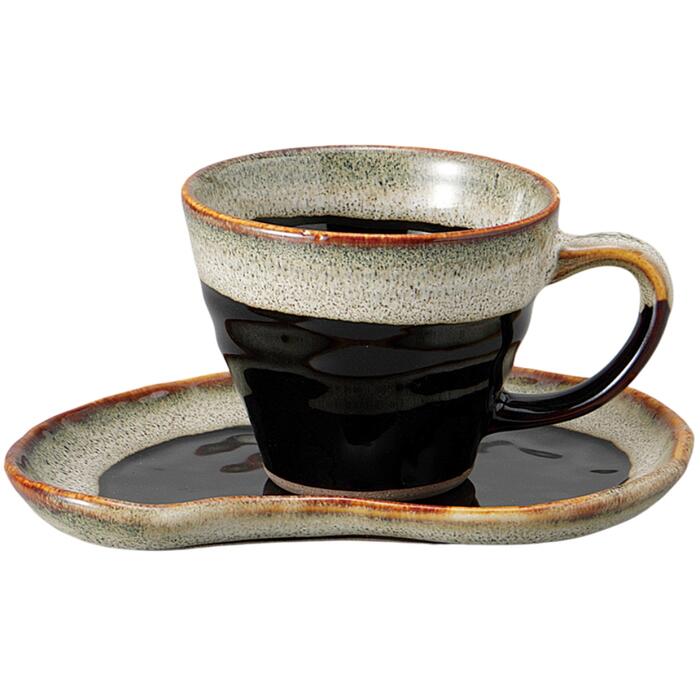 コーヒーカップ コーヒー碗皿 天目うのふ カップ＆ソーサー 磁器 美濃焼 日本製 喫茶店 カフェ レストラン 食器 食洗機可 電子レンジ可 セット おしゃれ かわいい シンプル 業務用