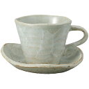 コーヒーカップ コーヒー碗皿 白たたき 土物 カップ&ソーサー 陶器 美濃焼 日本製 喫茶店 カフェ レストラン 食器 食洗機可 電子レンジ可 セット おしゃれ かわいい シンプル 業務用