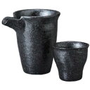 酒器セット 徳利 とっくり おちょこ セット 銀黒冷酒器 徳利&盃(2個)セット お猪口 プレゼント 酒器 日本酒 ギフト グラス 酒 器 冷酒 熱燗 ぐい呑み...