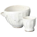酒器セット 徳利 とっくり おちょこ セット 冷酒器 粉引鉄彩片口冷酒器(手造り) 徳利&盃(2個)セット お猪口 プレゼント 酒器 日本酒 ギフト グラス 酒...