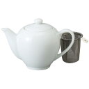 ティーポット 白磁ポイポイ 茶こし付 ポット 白 陶器 おしゃれ 急須 紅茶ポット ティーポット 日本製 陶磁器 網かご付き 食洗機可 かわいい シンプル 紅茶...