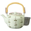 土瓶 ふたば角 8号 (網カゴ付) 美濃焼 日本製 どびん 陶器 陶磁器 食洗機対応 おしゃれ かわいい 急須 来客 オフィス 業務用 宴会 会議 法事
