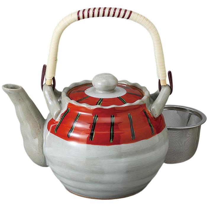 土瓶 もえぎ 6号 （アミ付） 美濃焼 日本製 どびん 陶器 陶磁器 食洗機対応 おしゃれ かわいい 急須 来客 オフィス 業務用 宴会 会議 法事