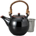 土瓶 黒天目 (アミ付き)美濃焼 日本製 どびん 陶器 陶磁器 食洗機対応 おしゃれ かわいい 急須 来客 オフィス 業務用 宴会 会議 法事