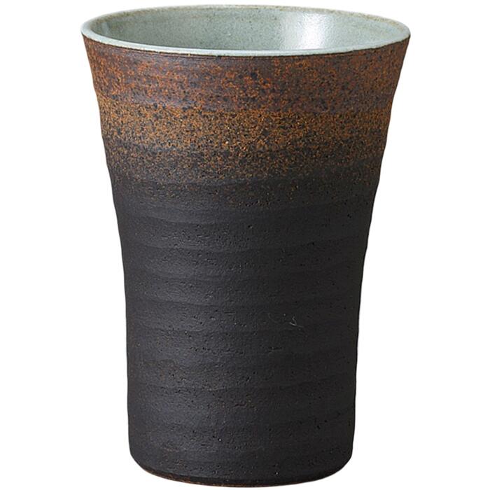 タンブラー 黒南蛮（4×6）カップ 焼酎グラス フリーカップ ビールグラス 美濃焼 日本製 焼酎カップ ロックカップ ビアカップ ビールグラス ビアグラス おしゃれ かわいい 食洗機対応 電子レンジ対応 居酒屋 店舗 お店 業務用 ビール 焼酎