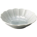 鉢 ボウル グレー花型17cm浅鉢 磁器 陶磁器 美濃焼 日本製 BOWL ボール 器 食器 おしゃれ シンプル カフェ 喫茶店 お店 店舗 業務用 サラダボウ...