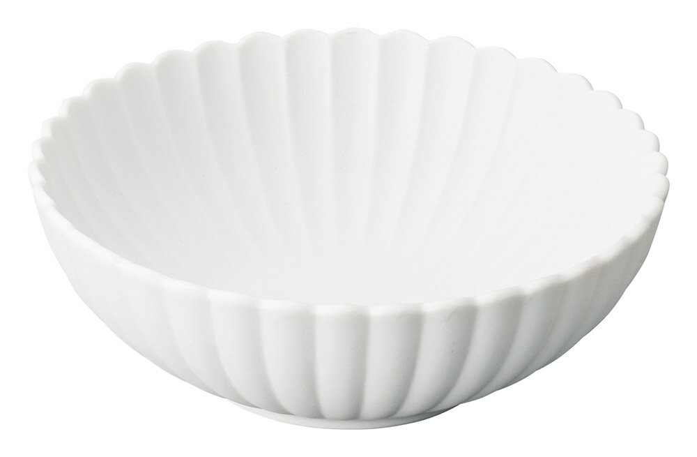 菊花 雪白 鉢 和食器 中鉢 美濃焼 日本製 食洗機対応 電子レンジ対応 皿 お皿 中皿 おしゃれ かわいい