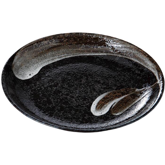 大皿 盛皿 盛り皿 荒刷毛7．0皿 大きな皿 大きい プレート おしゃれ 日本製 美濃焼 食洗機対応 電子レンジ対応