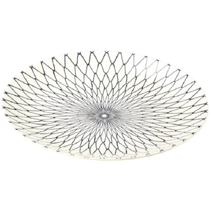 大皿 盛皿 盛り皿 網目10.0大皿 大きな皿 大きい プレート おしゃれ 日本製 萬古焼 食洗機対応 電子レンジ対応