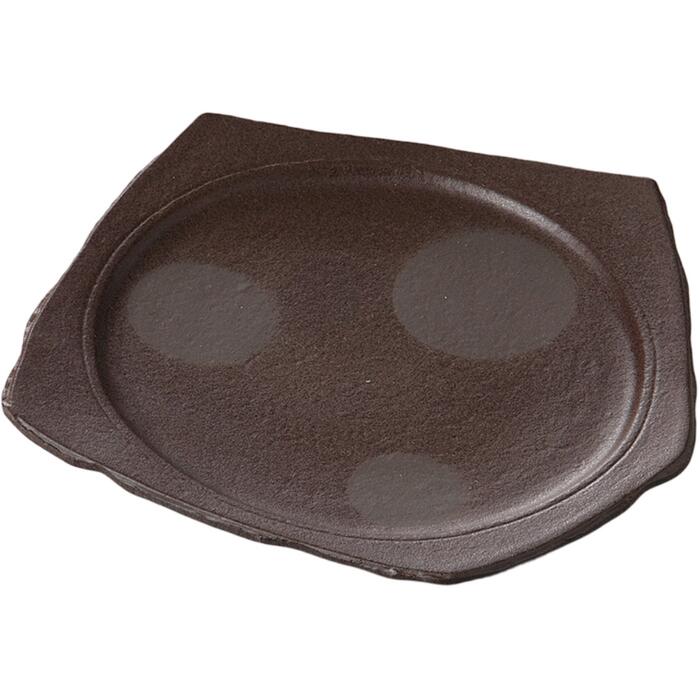 大皿 盛皿 盛り皿 炭化土五角満月皿 大きな皿 大きい プレート おしゃれ 日本製 美濃焼 食洗機対応 電子レンジ対応