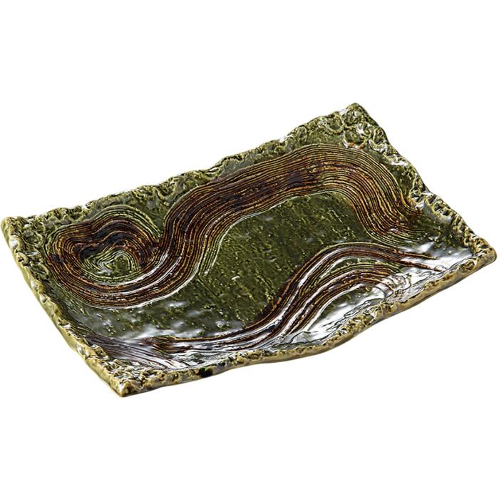 大皿盛皿盛り皿織部12号四ツ足長角...