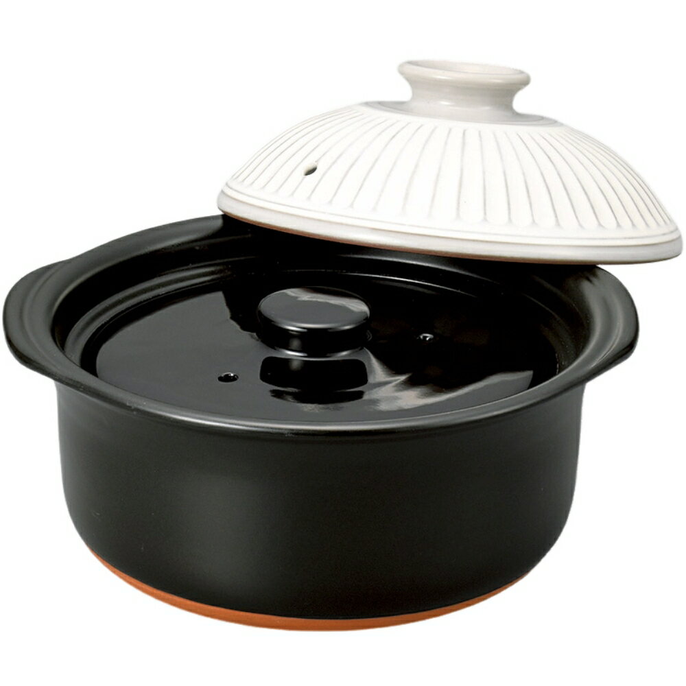 【送料無料】ご飯鍋 炊飯鍋 菊花粉引ごはん鍋 直火可 炊飯 ごはん鍋 炊飯釜 土鍋 萬古焼 万古焼 ばんこ..