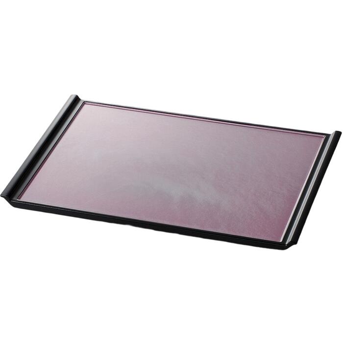 フライト盆 ピンク雲流渕黒 SL 尺2 トレイ おぼん 漆器 和風 業務用 和食器 お盆 角盆 脇取盆 定食店 飲食店 料理店 木目 運びやすい