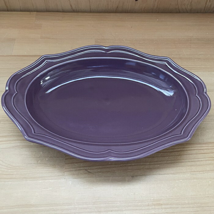 【訳あり アウトレット B品】オーバルベーカー Lサイズ パープル 陶器 食器 カフェ風 かわいい おしゃれ 電子レンジ対応 食洗機対応 あす楽対応 即納 翌日...