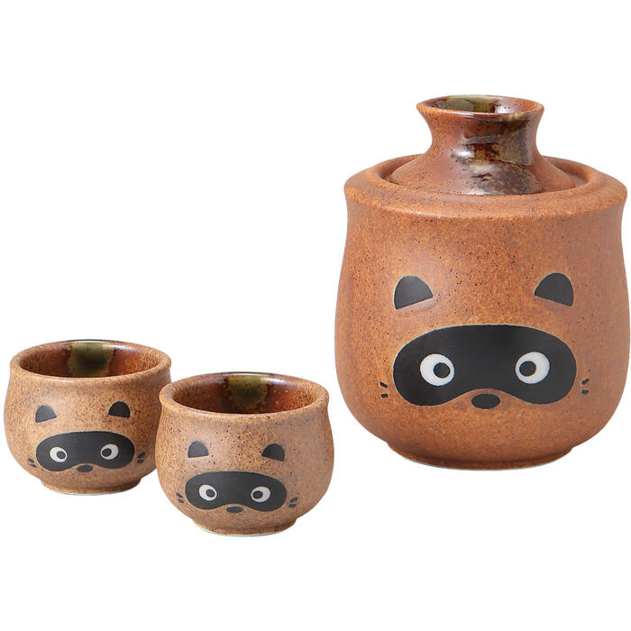 酒器セット 徳利 おちょこ セット 信楽たぬき 酒燗器セット お猪口 徳利 日本酒 冷...