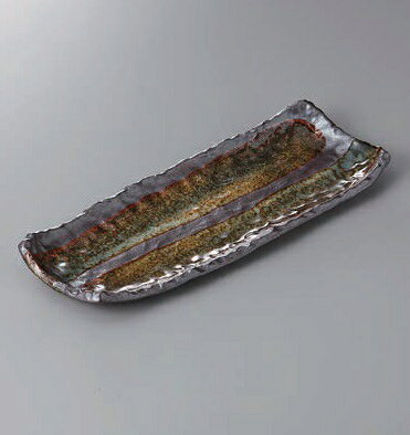 長皿 長角皿 プレート 清流サンマ皿 萬古焼 焼魚 焼き魚 魚皿 長い皿 さんま皿 サンマ皿 おしゃれ 日本製 食洗機対応 電子レンジ対応