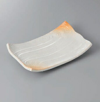 長角皿 焼物皿 火色志野 長角皿 焼物皿 皿 プレート 焼き物皿 角皿 魚皿 焼き魚 長い皿 四角皿 おしゃれ 日本製 美濃焼 食洗機対応 電子レンジ対応