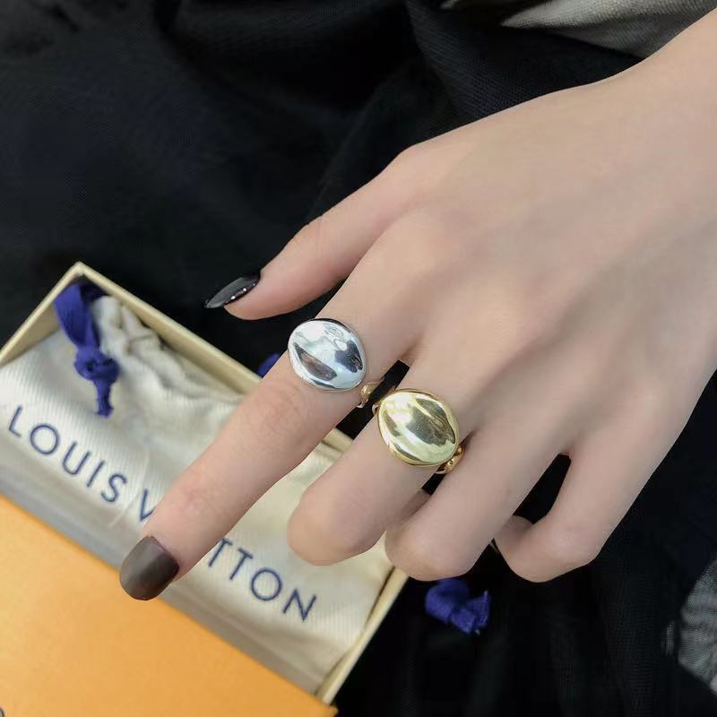 リング シルバー925 レディース silver 太目 指輪 フリーサイズ サイズ調整 シンプル シルバー ゴール..