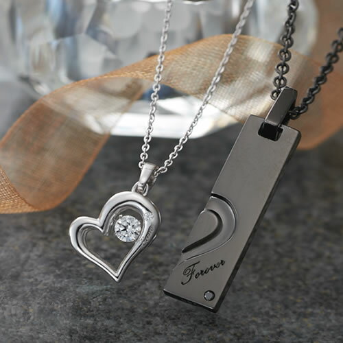 ペアネックレス 大人 シルバー925 刻印 ブランド SN13-191-192 close to me ダンシングストーン クロストゥミー ペア ネックレス ペ...