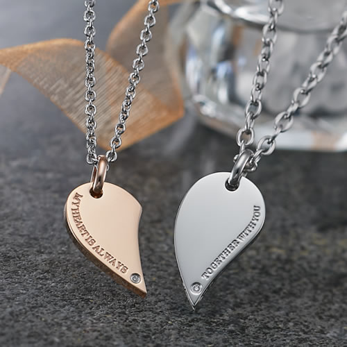 ペアネックレス 大人 ステンレス 刻印 close to me sn11-049-050 ブランド ネックレス ペンダント サージカルステンレス316L 金属ア...